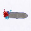 Flower Decorated Blank Speech Box Embroidery Design