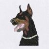 Doberman Pinscher Embroidery Design | Animal DST Embroidery File | 4×4 Dog PES File | Pet Animal Machine Embroidery Design