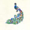 Subtle and Vibrant Peacock Embroidery Design