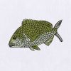 Artistically Complex Fish Embroidery Design