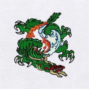 Chinese Dragon Embroidery Design