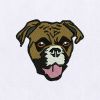 Boxer Face Embroidery Design | Animal PES Embroidery File | 4×4 Dog Embroidery Design | Pet Animal Machine Embroidery File