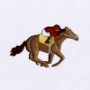 Glorious Racing Horse Embroidery Design