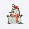 Delightful Christmas Induced Snowman Embroidery Design