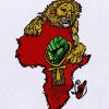 Empowering African Lion Embroidery Design