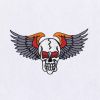 Wings and Skull Spirited Digital Embroidery Design