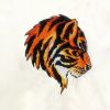Elegantly Dominating Tiger Embroidery Design