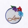 Love Detailed Flower Box Embroidery Design