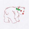 Christmas Bear Machine Embroidery Design | Decorated Bear PES Embroidery Design | Animal Embroidery Design