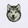 Siberian Husky Face Embroidery Design | Animal PES Embroidery File | 4×4 Dog Embroidery Design | Pet Animal Machine Embroidery Design
