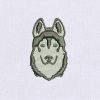 Husky Embroidery Design | Animal DST Embroidery File | Dog PES Embroidery File | Pet Animal Machine Embroidery Design