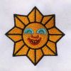 Bright and Dazzling Sun Embroidery Design