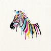Colored Zebra Embroidery Design