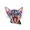 Yawning Egyptian Mau Cat Patch