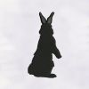 Black Shadow Style Rabbit Embroidery Design