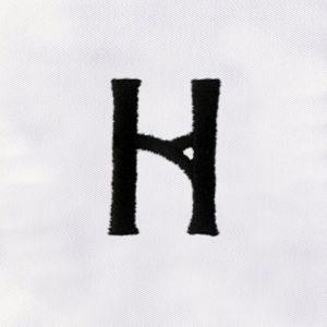Alphabet H Embroidery Design