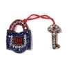 Padlock and Key Beaded Patch