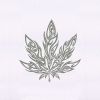 Imaginative Marijuana Leaf Embroidery Design