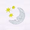 Sleeping Moon and Shining Stars Embroidery Design