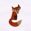 Beautifully Somber Little Fox Embroidery Design