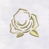 Golden Rose 3D Puff Embroidery Design