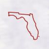 Fantastic Florida Map Outline Embroidery Design