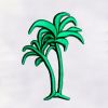 Green Palm Tree Machine Embroidery Design