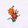 Breathtakingly Orange and Red Flowers Embroidery Design