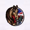British Radio Jockey Horse Embroidery Design
