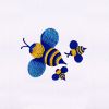 Charmingly Buzzing Bees Embroidery Design