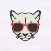 Puma Face Embroidery Design | Animal Embroidery Design | Glasses Wearing Puma Cat Embroidery Design | Cartoon Embroidery Design