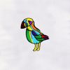 Colorful Parrot Digital Embroidery Design