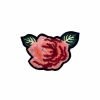 Tea Pink White Rose Iron on Patch