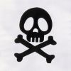 Dangerous Skeleton Sign Embroidery Design