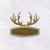 Elk Horn Embroidery Design | Animal PES Embroidery File | Elk Machine Embroidery Design