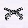 Twin Detailed Black Pistols Embroidery Design