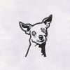 English Toy Terrier Embroidery Design | Animal PES Embroidery File | Dog Face Machine Embroidery Design