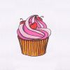 Sweet and Spicy Pink Cupcake Embroidery Design