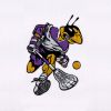 Ferocious Hockey Playing Bug Embroidery Design