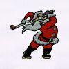 Golf Playing Santa Claus Embroidery Design