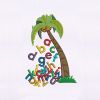 Huge Letters Fruiting Tree Embroidery Design
