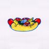 Delectable Mustard Laden Hot Dog Embroidery Design