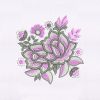 Pink and White Flowers Embroidery Design