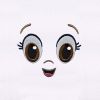 Wide Brown Eyed Smiling Girl Embroidery Design