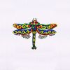 Highly Detailed Motif Dragon Fly Embroidery Design