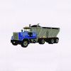 Blue and Gray Trash Dump Truck Embroidery Design