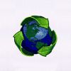 Green Recycling Project Earth Embroidery Design