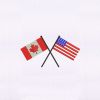 USA and Canada Proudly Collating Flags Embroidery Design