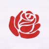Superbly Silhouetted Red Rose Petals Embroidery Design