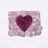 Pink Heart and Flowers Quilting Embroidery Design